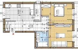 Apartament de 2 camere, 57.77 mp, decomandat,FINISAT, zona Apahida(Ultimele 2 apartamente!!))