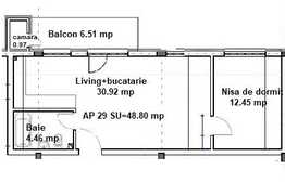 Apartament 2 camere, CF, balcon, semifinisat! Zona strazii Eroilor!