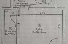 Apartament cu 1 camera, etaj intermediar, terasa 10 mp, parcare! Zona Eroilor!