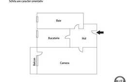 Vanzare 1 camera, decomandat, 39 mp, zona strazii Ioan Rus!