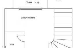 Apartament cu 3 camere + terasa 14 mp + teren aferent