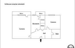 Apartament 2 camere, 44 mp utili, decomandat, zona OMV Marasti!