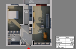  Apartament 2 camere, Balcon, Gradina, semifinisat! Zona Tauti!