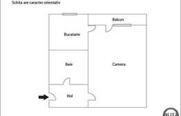 Garsoniera de vanzare, 25 mp utili, zona Negoiu