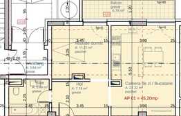  Apartament 2 camere, 45 mp, balcon, parcare,zona Lidl