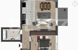 2 camere, 44.35 mp, etaj intermediar, zona OMV, cartier Europa, preturi incepand de la 1700 Euro/mp!