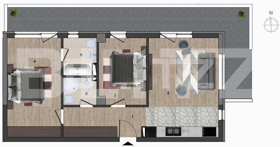 Apartament de vânzare 3 camere Europa - 57332AV | BLITZ Cluj-Napoca | Poza1