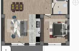 Apartament 2 camere, 54.40 mp, semifinisat, cartier Europa!