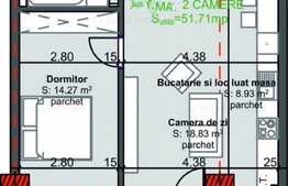 Apartament 2 camere, bloc nou, etaj intermediar, zona Fabricii