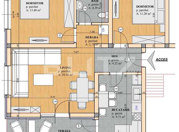 Apartament de vânzare 3 camere Apahida - 57488AV | BLITZ Cluj-Napoca | Poza1