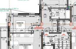 Apartament 3 camere, posibilitate decomandare, 64 mp, semifinisat, bloc tip vila, zona Dedeman