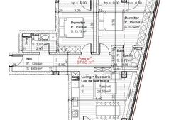 Apartament 3 camere, 2 bai, 2 terase, imobil nou, zona strazii Horea