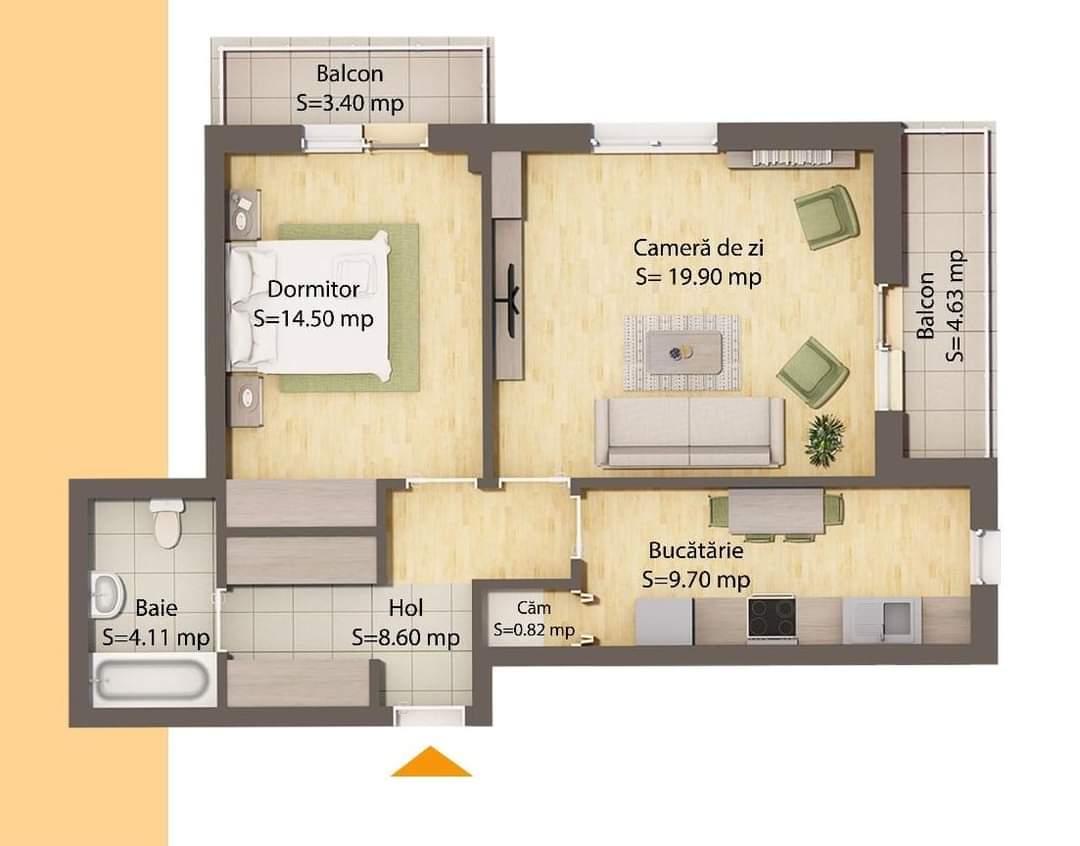 Apartament de vânzare 2 camere Floreşti - 57857AV | BLITZ Cluj-Napoca | Poza1