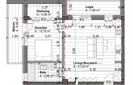 Apartament in imobil nou, 2 camere, terasa, zona Mega Image - Eremia Grigorescu