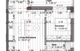 Apartament in imobil nou, 2 camere, zona Mega Image - Eremia Grigorescu