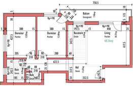 3 camere de vanzare 69 mp utili + loc de parcare, imobil in curs de finalizare