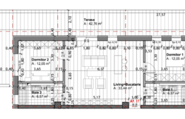 Apartament in imobil premium, 3 camere, etaj retras, terasa de 43 mp, zona Mega Image - Eremia Grigorescu