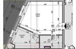 Vanzare 1 camera, 38 mp utili, semifinisat, parter, imobil 2014