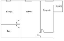 Vanzare 2 camere, 45 mp la 3 minute de Piata Mihai Viteazul