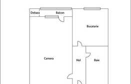 Vanzare 1 camera, 36,6 mp in imobil nou