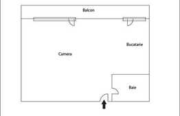 De vanzare 1 camera, 31 mp , TERASA de 10 mp in imobil NOU