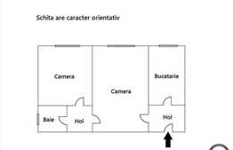 Apartament de vanzare in zona Piata Abator. 2 camere, 47 mp utili
