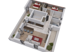 Apartament 3 camere in vila, cartierul Borhanci 