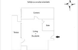 Apartament 2 camere, 65mp plus 27mp terasa, zona Vivo