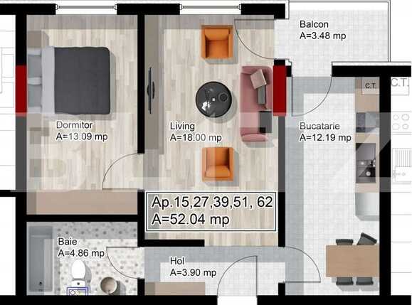 Apartament de vânzare 2 camere Dambul Rotund - 58567AV | BLITZ Cluj-Napoca | Poza1