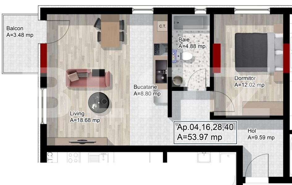 Apartament de vânzare 2 camere Dambul Rotund - 58568AV | BLITZ Cluj-Napoca | Poza4