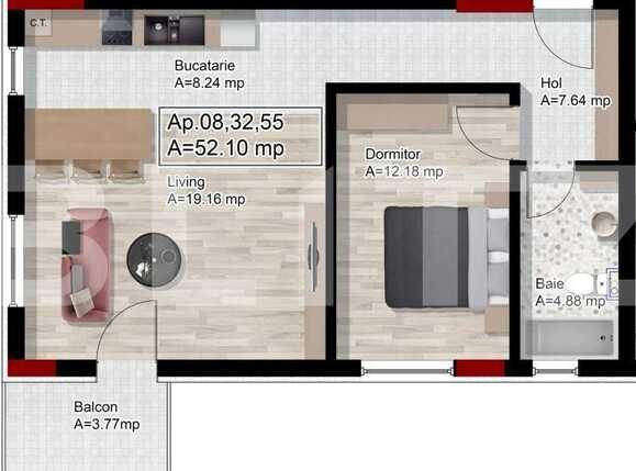 Apartament de vânzare 2 camere Dambul Rotund - 58569AV | BLITZ Cluj-Napoca | Poza6