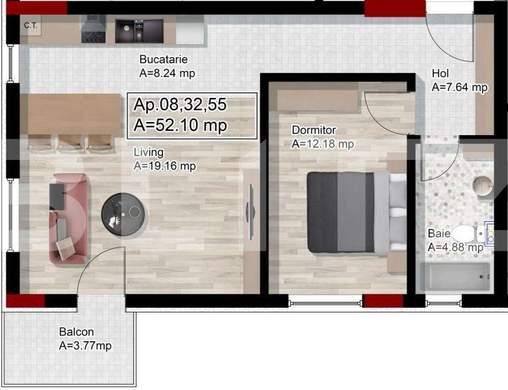 Apartament de vânzare 2 camere Dambul Rotund - 58569AV | BLITZ Cluj-Napoca | Poza1