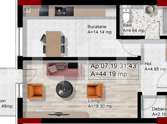 Apartament de vânzare 2 camere Dambul Rotund - 58579AV | BLITZ Cluj-Napoca | Poza6