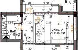  Apartament in bloc nou la Cheie,3 camere,  61.86 mp + balcon 4.50mp FINISAT/MOBILAT