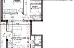OPORTUNITATE - Apartamente finisate mobilate/TVA inclus. ultimele disponibilitati in ansamblul cu cele mai mici preturi din Cluj! Apartament 3 camere, 60.91 mp + 2 balcoane FINISAT/MOBILAT