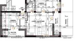 3 camere, 69.14 mp, 2 balcoane, TERASA 21.19 mp, imobil NOU!