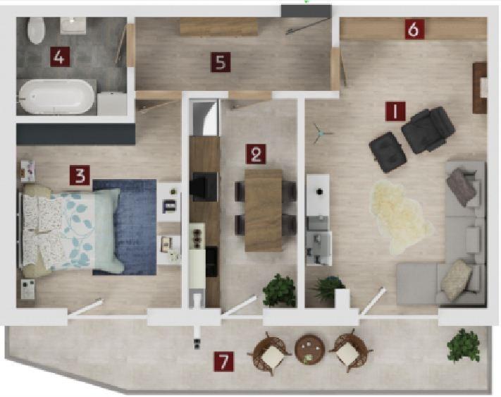 Apartament de vânzare 2 camere Tractorul - 59476AV | BLITZ Brașov | Poza1