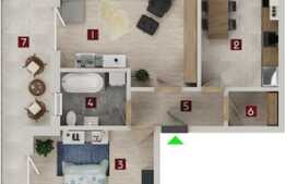 2 camere, 57.15 mp utili, balcon 11.80 mp, zona Coresi!