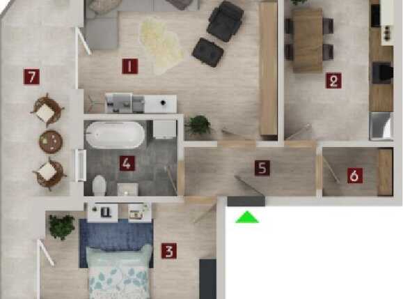 Apartament de vânzare 2 camere Tractorul - 59481AV | BLITZ Brașov | Poza4