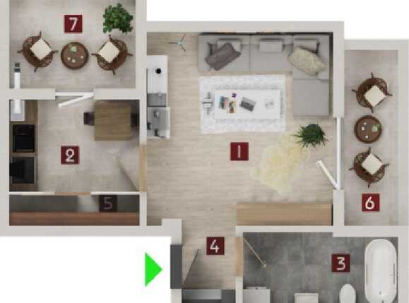 Garsonieră de vânzare Tractorul - 59489AV | BLITZ Brașov | Poza1