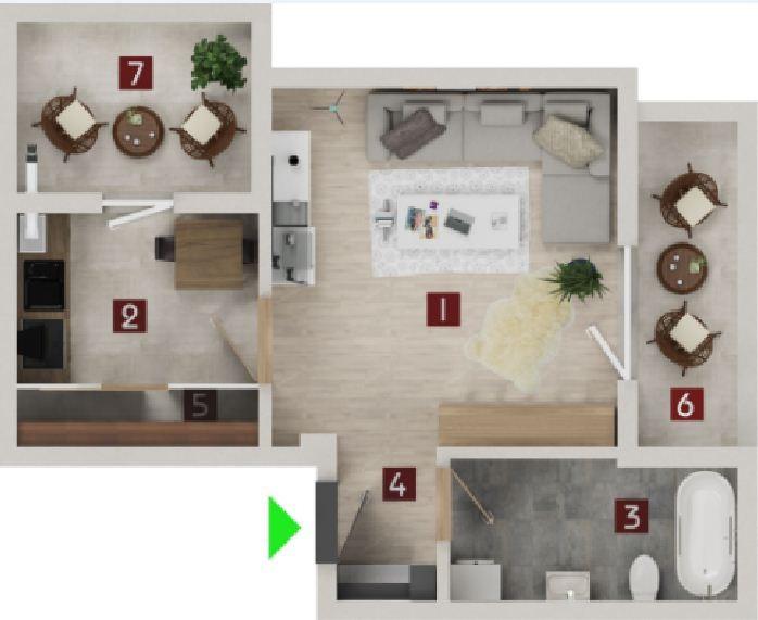 Garsonieră de vânzare Tractorul - 59489AV | BLITZ Brașov | Poza1