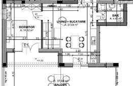 Apartament de 2 camere, 51.15 mp, terasa 37 mp, zona strazii Oasului