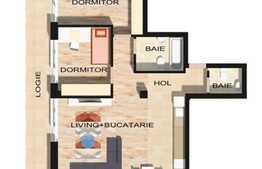 Apartament 3-4 camere, 2 bai, balcon de 15 mp, incalzire in pardoseala, loc pentru boxa, pereti zugraviti, zona Tauti