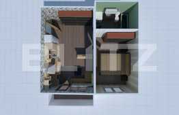 2 camere, 40 mp utili, semifinisat, imobil NOU!