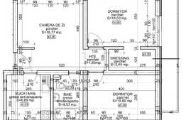 Apartament de 3 camere, etaj intermediar, CF, 60 mp, zona Apahida