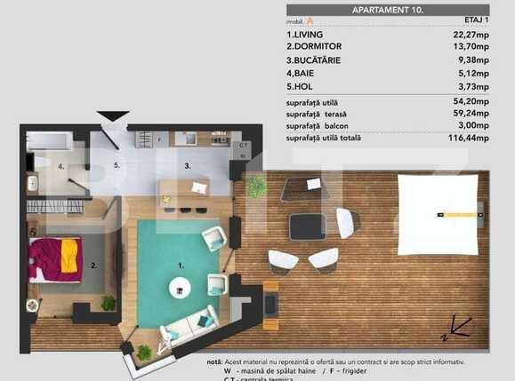 Apartament de vânzare 2 camere Bună Ziua - 60111AV | BLITZ Cluj-Napoca | Poza1