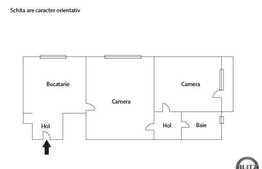 De vanzare 2 camere, 49 mp utili, zona Calea Floresti!