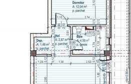 2 camere, 48.70 mp utili, terasa 86,90 mp, optional parcare!