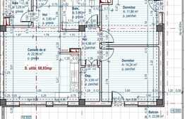 Vanzare 3 camere, 68.93 mp utili, balcon de 22.08 mp!