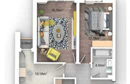 Apartament cu 2 camere, 55 mp, complex rezidential nou, Zona Bartolomeu